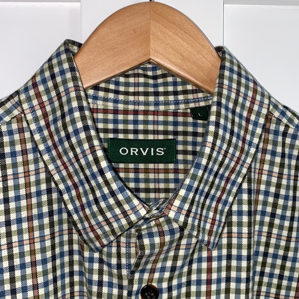 Men’s Large Orvis Cotton / Wool Blend Shirt